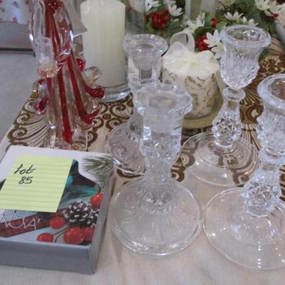 Assorted Candles & Candleholders