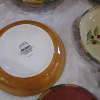 Clay Art hand painted Tuscan Olive Bowls