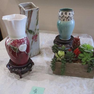 Pottery Vases & Succulent Box