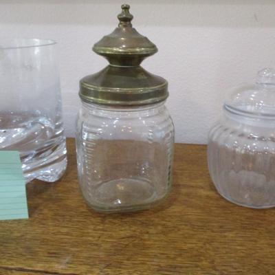 Crystal Award Bowl, Glass Jars