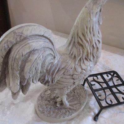 Decorative Roosters and stand