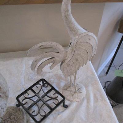 Decorative Roosters and stand