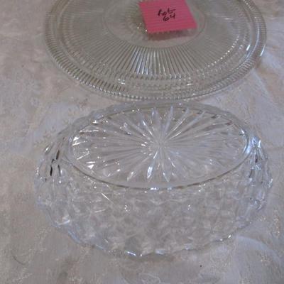 2 Fostoria Bowls/Glass Cake Platter