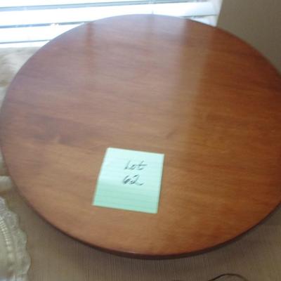 Wooden Lazy Susan, Glass Cake Platter