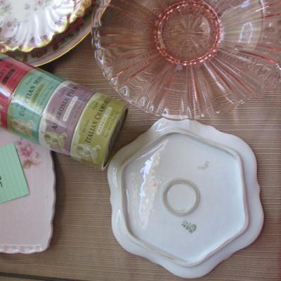 Lefton Teapot/Pink Milk Glass/Pink Depression Glass