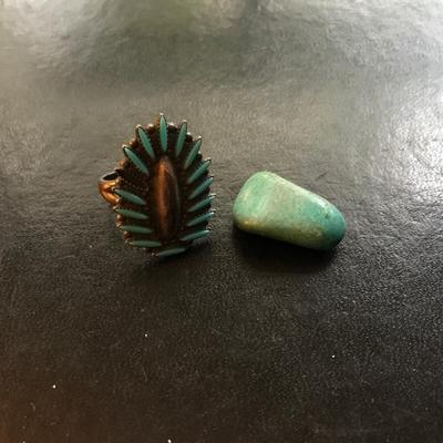 OLD PAWN NAVAJO CLUSTER RING