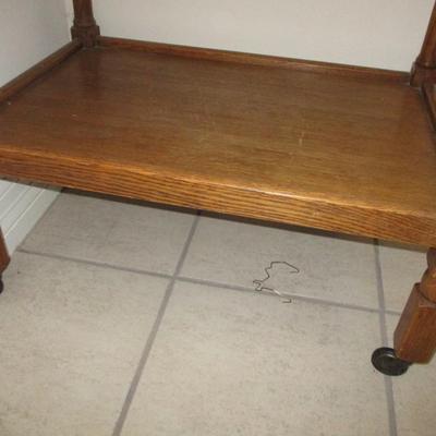 Oak Teacart on Castors