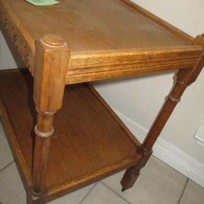 Oak Teacart on Castors