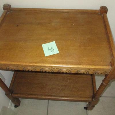 Oak Teacart on Castors