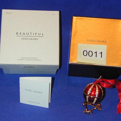 Estee Lauder Beautiful Jeweled Ornament Solid Perfume Compact Lot 11