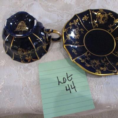 Cobalt Rosengold Demitasse/Haviland Decorative Plate