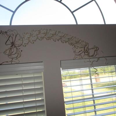 Metal White Leaf Wall Decor