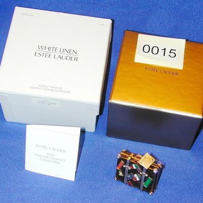 Estee Lauder White Linen World Traveler Solid Perfume Compact Lot 15