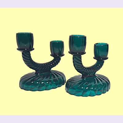 Imperial Glass Newbound Candlesticks