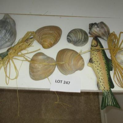 Nautical Decor--Seashells/Fish