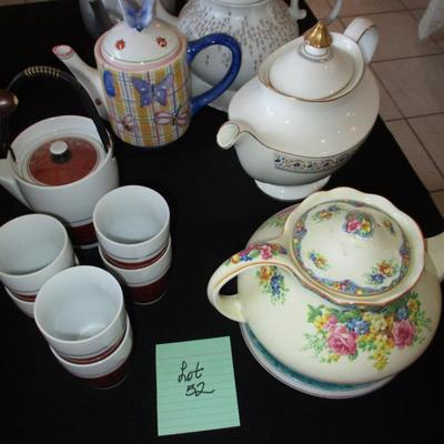 Various Teapots--Lefton, Empress