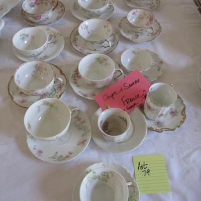 Haviland Limoges Cups/Saucers