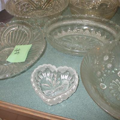 Various Glass Party/Serving Bowls