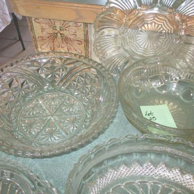 Various Glass Party/Serving Bowls