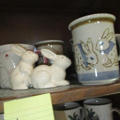 Decorative Bunny Mugs/Salt & Pepper Shakers