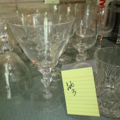 Crystal Glasses/ Water Goblets