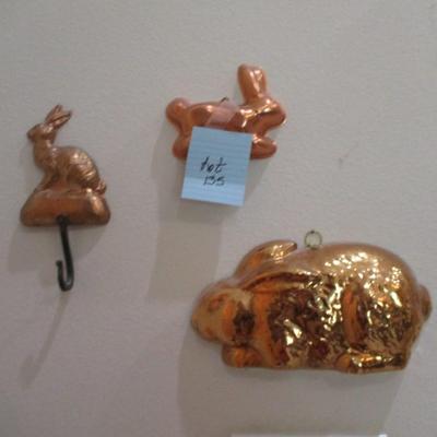 Copper colored bunny Wall Decor