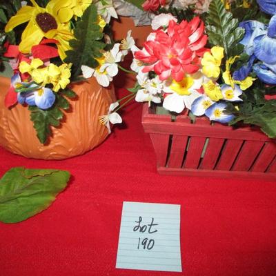 Artificial Flowers/Pots