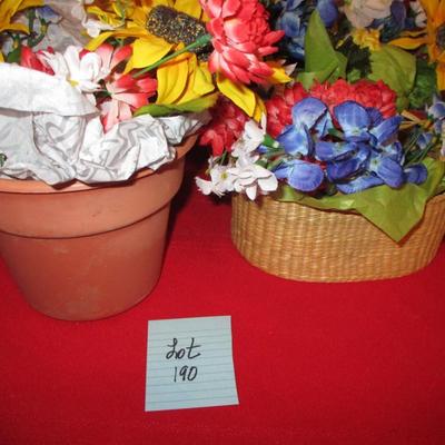 Artificial Flowers/Pots