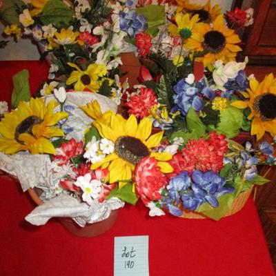 Artificial Flowers/Pots