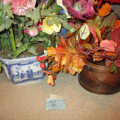 Faux Flowers/Pots