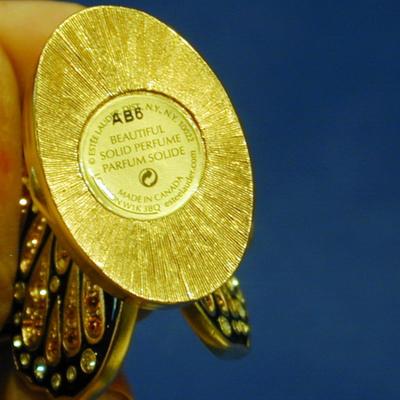 Estee Lauder Beautiful Bejeweled Butterfly Solid Perfume Compact Lot 28