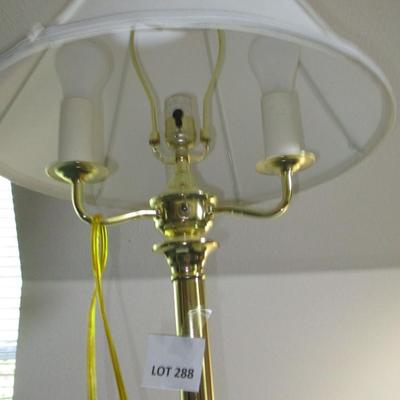 Brass Table and Floor Lamps