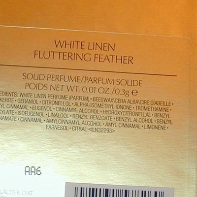 Estee Lauder White Linen Fluttering Feather Solid Perfume Compact Lot 34