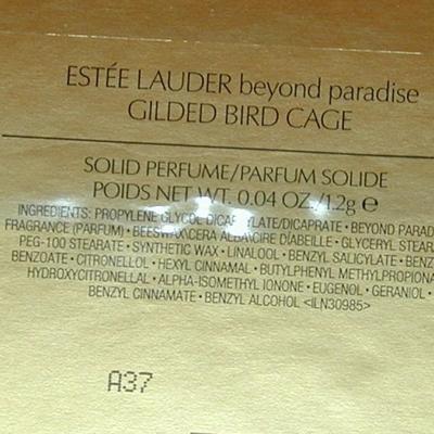 Estee Lauder Beyond Paradise Gilded Birdcage Solid Perfume Compact Lot 35