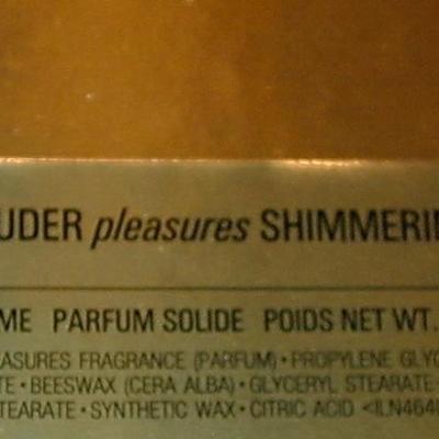 Estee Lauder Pleasures Shimmering Oasis Solid Perfume Compact Lot 44