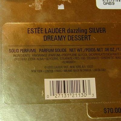 Estee Lauder Dazzling Silver Dreamy Dessert Solid Perfume Compact Lot 45