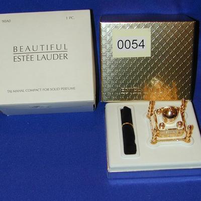 Estee Lauder Beautiful Taj Mahal Solid Perfume Compact Lot 54