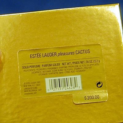 Estee Lauder Pleasures Cactus Solid Perfume Compact Lot 56