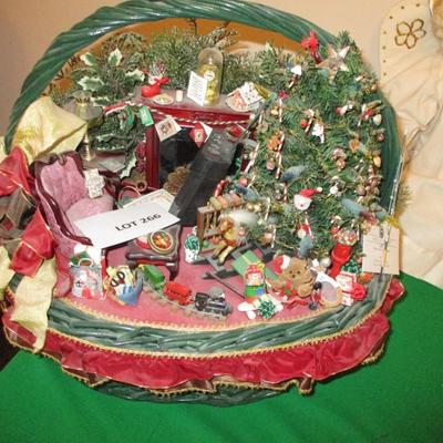 Christmas Decor-Decorated Basket