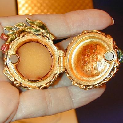 Estee Lauder By Jay Strongwater Pleasures Jeweled Nest Egg Solid Perfume Compact Lot 60
