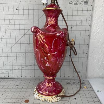 #1 Antique French Bisque Victorian Couple Lamp