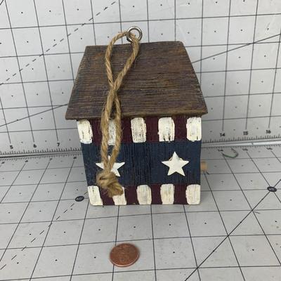 #2 Mini American Flag Bird House