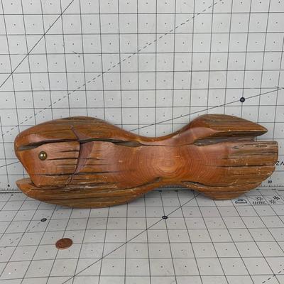 #10 Hand Carved Wood Fish