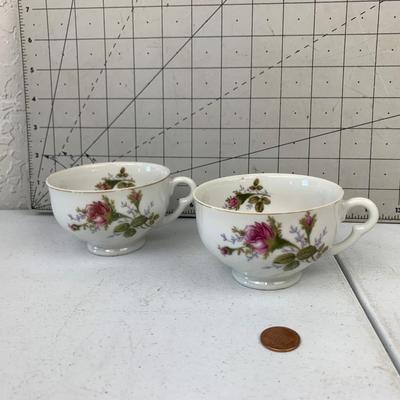 #49 Unmarked Rose Teacups