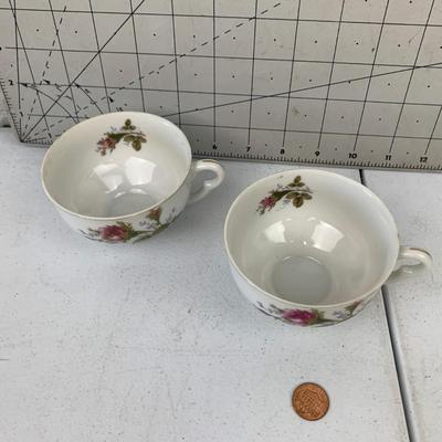 #49 Unmarked Rose Teacups