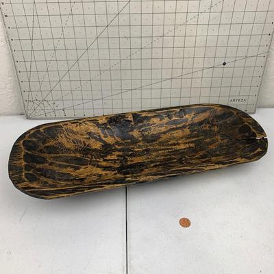 #67 Dark Wood Bread Plate