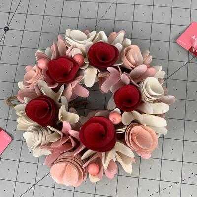 #85 Two Valentine Mini Wreaths/Candle Frames