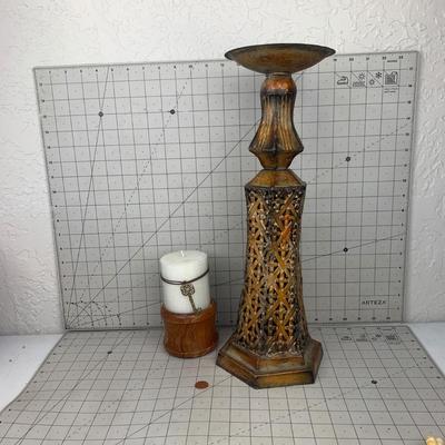 #195 Gorgeous Candle Holder & Candle Piece