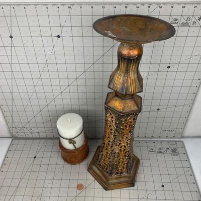 #195 Gorgeous Candle Holder & Candle Piece