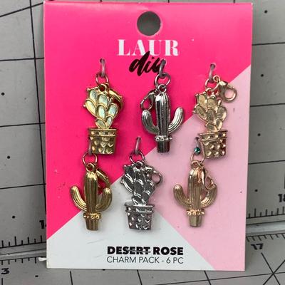 #209 Desert Rose Charms, Beads, Pie Crust Tool & More